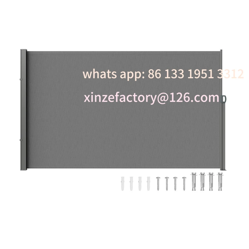 

Customizable Retractable Side Awning Outdoor Privacy Polyester Water-proof Retractable Patio Screen UV 30+ Room Divider