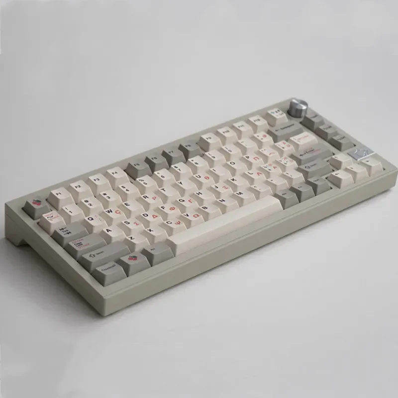 

Cherry Profile Greek Gray And White Mechanical Keyboard Keycaps Retro 9009 136 Keys PBT Material Sublimation