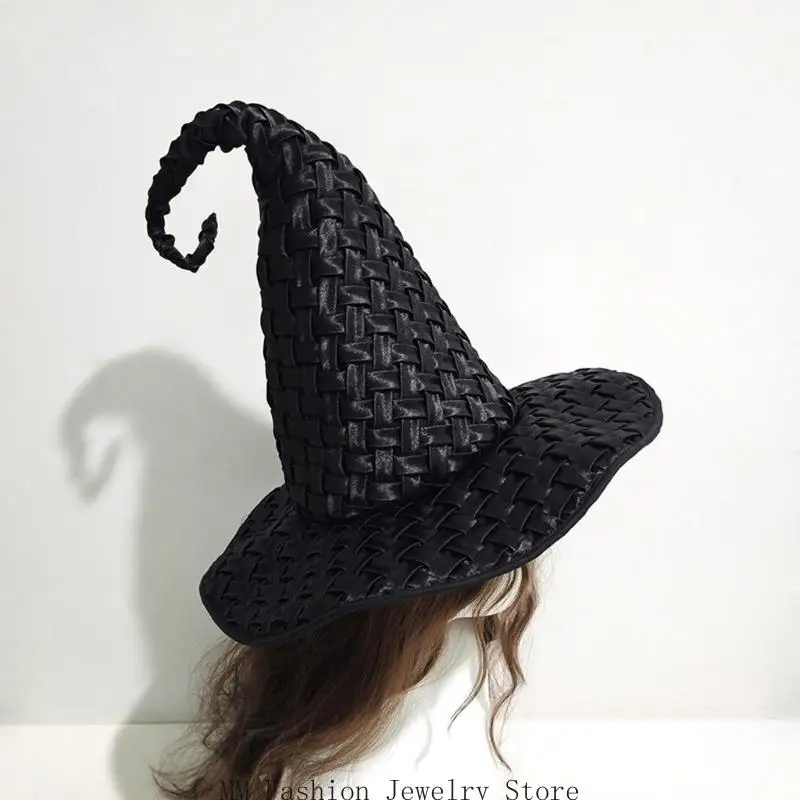 D0UB هالوين قبعة الساحرة معالج القبعات للنساء الفتيات هدايا زي الهالوين التأثيري ملابس تنكرية الكرنفالات زينة الحفلات #3