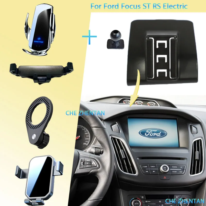 

For Ford Focus ST RS Electric 2012~2018 Car Phone Holder Wireless Charging Bracket Gravity Stand Vehicle Phone Mount Accessories