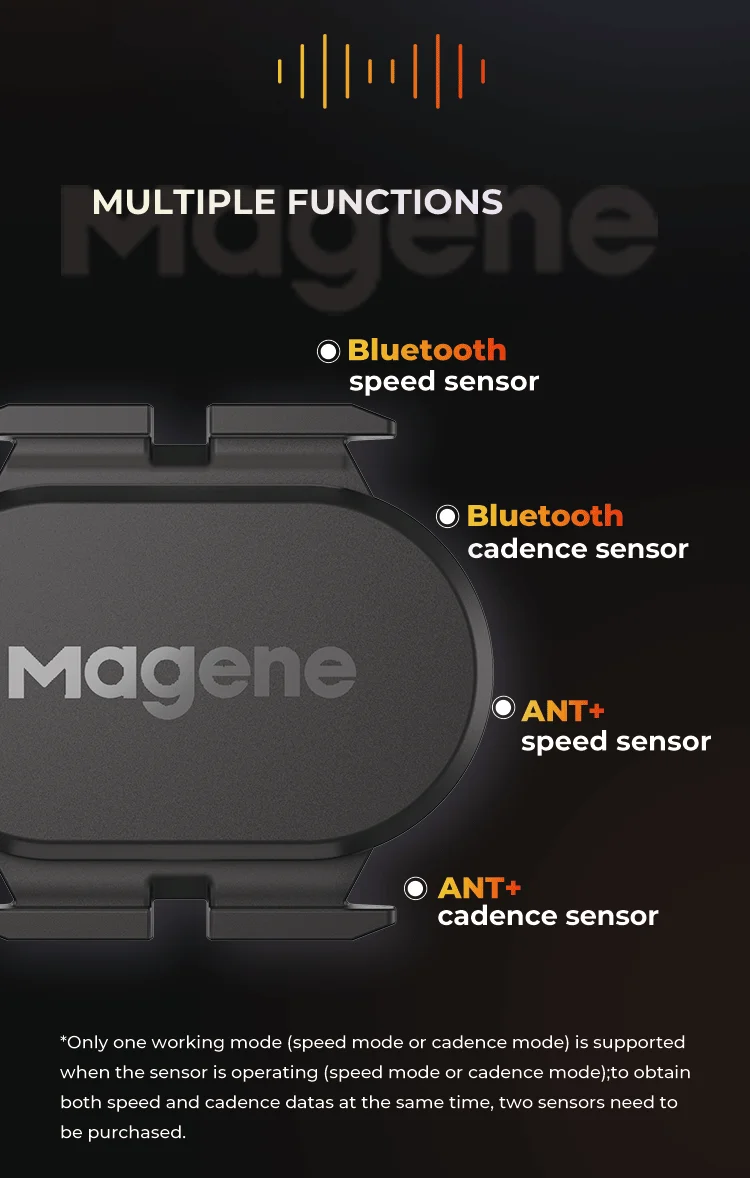 Magene Geschwindigkeit Trittfrequenzsensor Dual Mode Radfahren Tachometer S314 Fahrradcomputer Outdoor Rennrad Zubehör Kompatibel Trannin – Detail 6