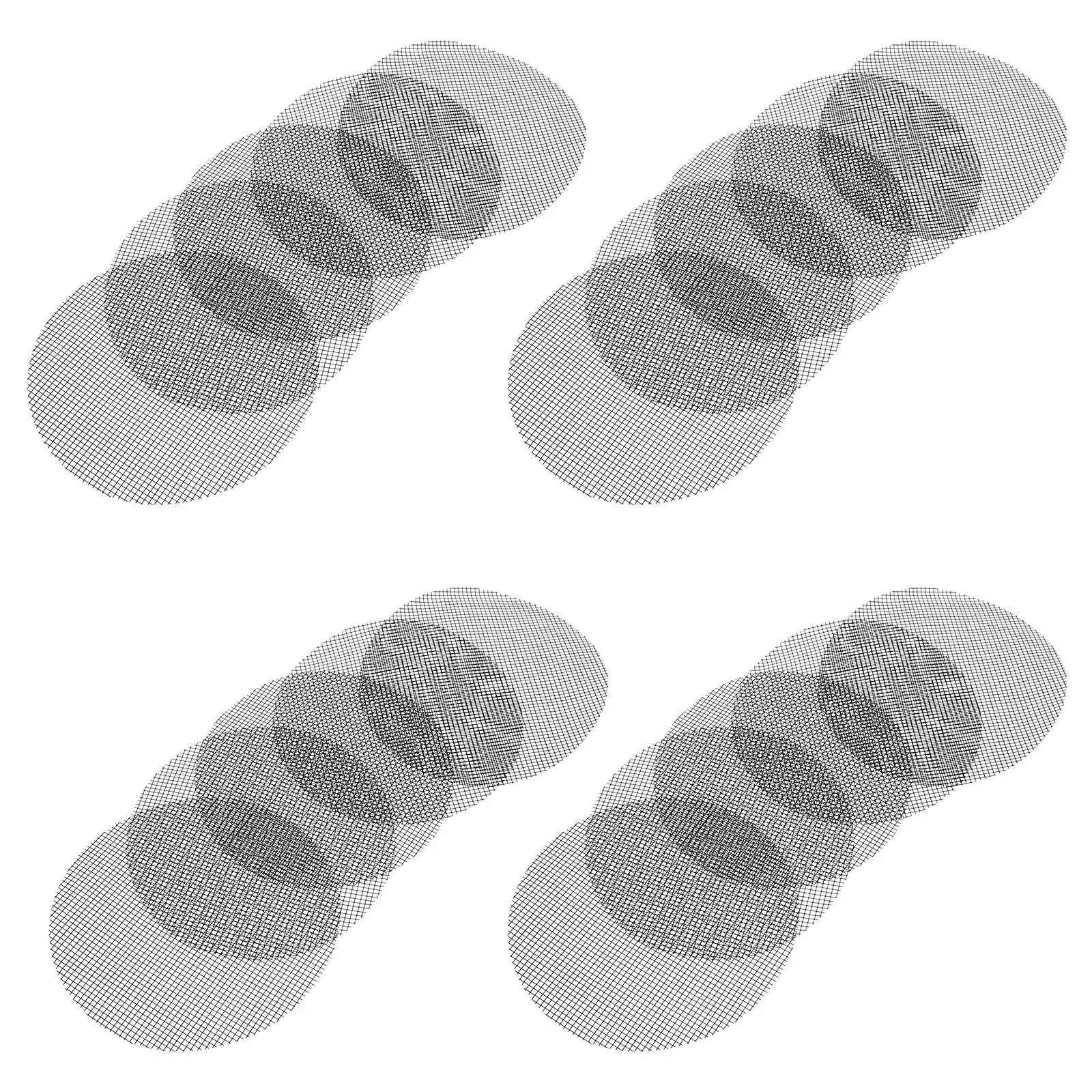 

50pcs Flower Pot Drainage Mesh Pads 10Cm Round Plastic Grid Mat For Bonsai Garden Planters Efficient Water Drainage Soil