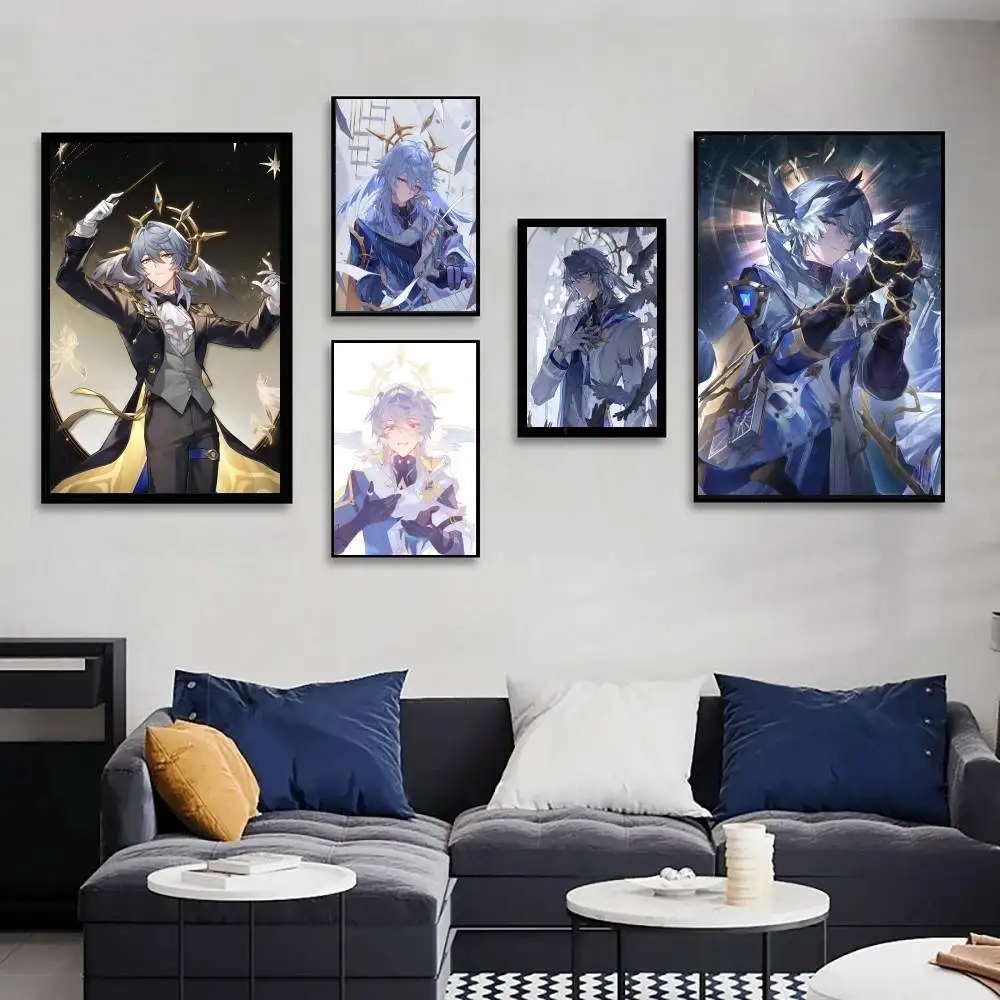Honkai Star Rail Sunday Poster Art Sticky Wall Waterproof Home Living Room Bedroom Bar Aesthetic Decoration