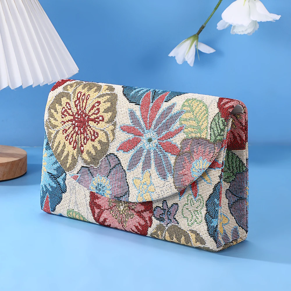 New vintage flower evening bag - unique design fashionable chain shoulder bag suitable for date wear and storage. image 2