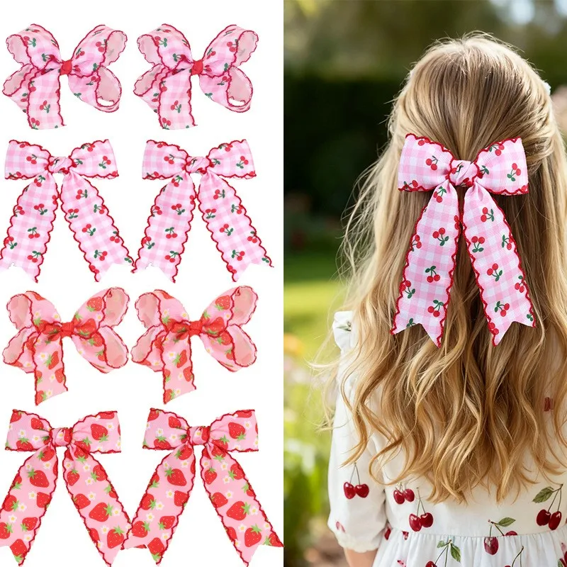 

Набор из 36 заколок для волос для девочек: бантики, резинки, заколки-клубнички и вишни, волнистые заколки, аксессуары для волос оптом