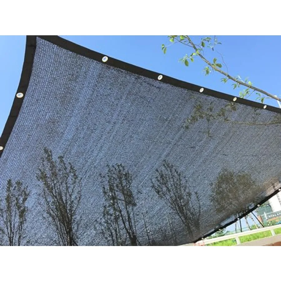 

70 черных тканей с защитой от ультрафиолета и усиленными втулками, 10 футов x 20 футов, идеально подходит для теплицы, сарая, питомника, бассейна, перголы и