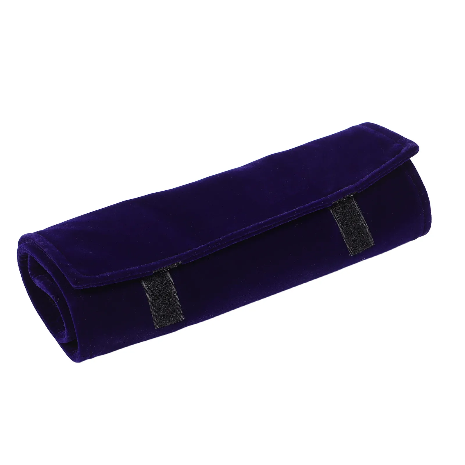 

Мягкий дорожный органайзер для украшений: чехол-косметичка для хранения ожерелий и браслетов, маленький портативный синий футляр для путешествий