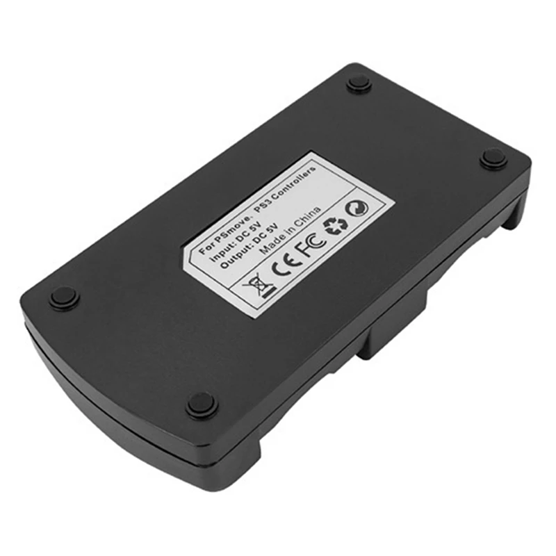 شاحن مزدوج USB شاحن قاعدة طاقة مزدوج الشحن لجهاز تحكم Sony PS3 Move والملاحة المتنقلة المتينة