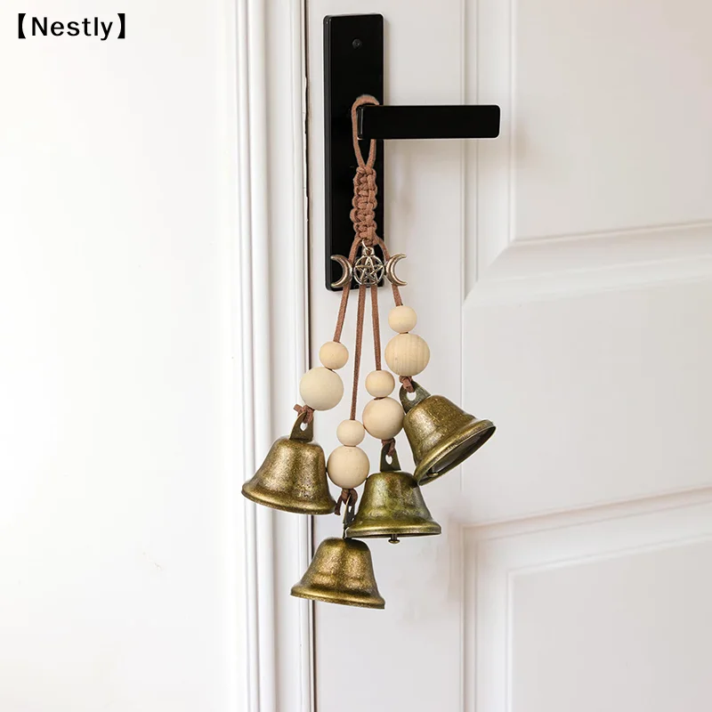 Bell Hanging Decor, Bells For Door For Protection, Vintage Halloween Doorbell Decor Magic Wind Chimes〔Nest〕