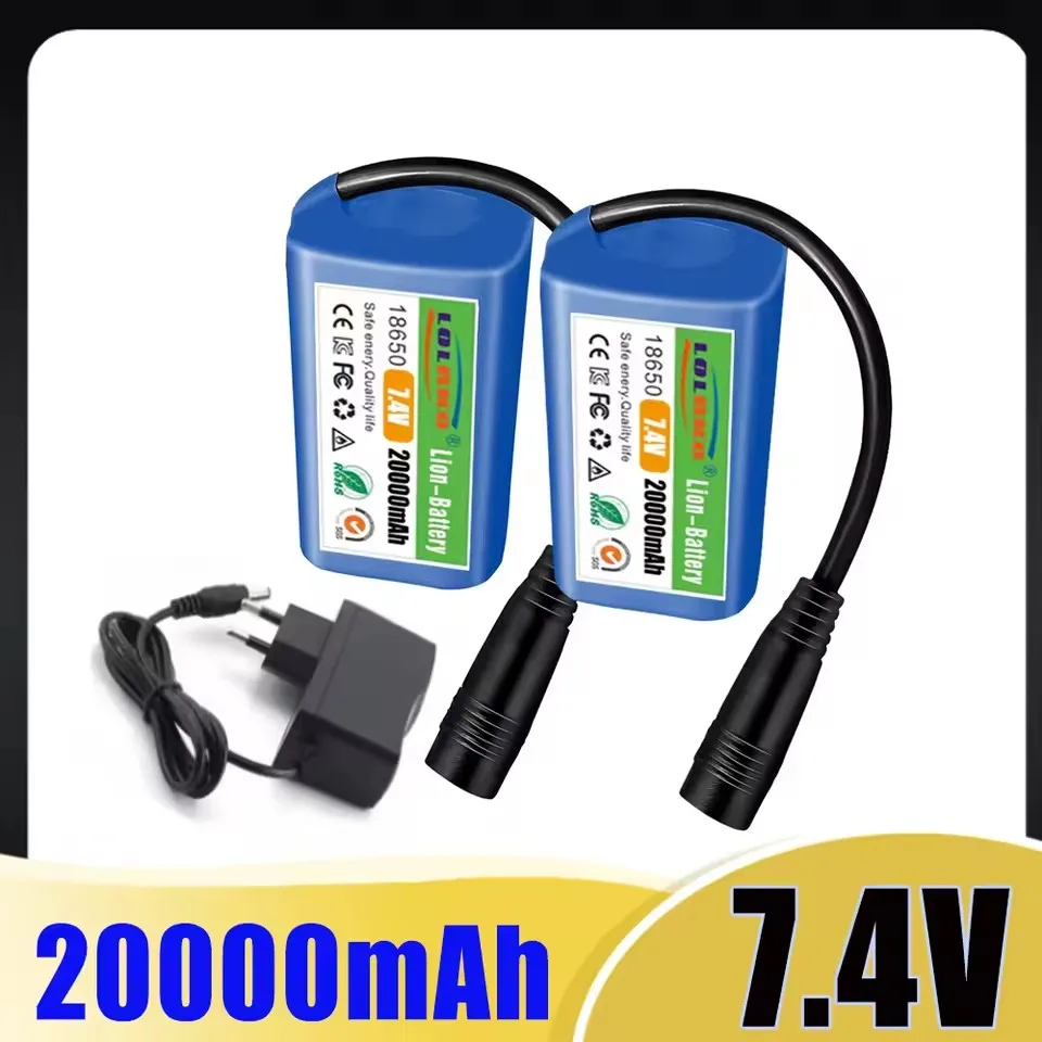 

2026 7.4V 20000mAh RC Boats Battery For T188 T888 2011-5 V007 C18 H18 Remote Control Fishing Bait Boat Ship Parts Accessories
