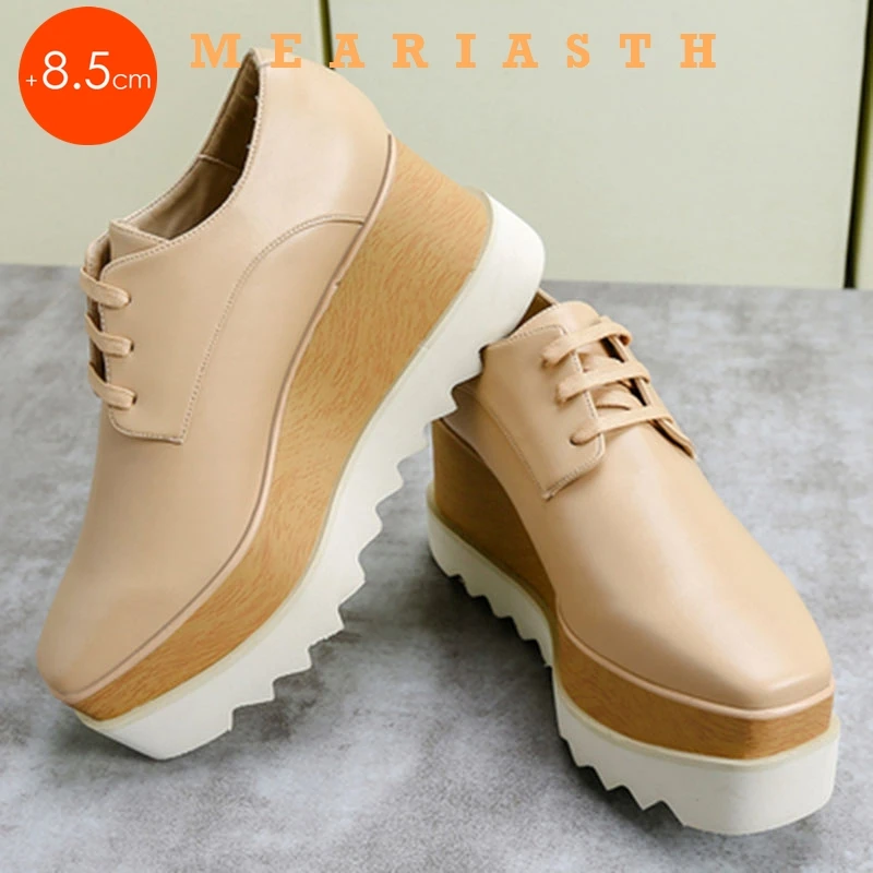 

new Spring Autumn Women Derby Platform Flats Brogue Leather Lace up Classic Bullock Footwear Female wedge Oxford Shoes Lady