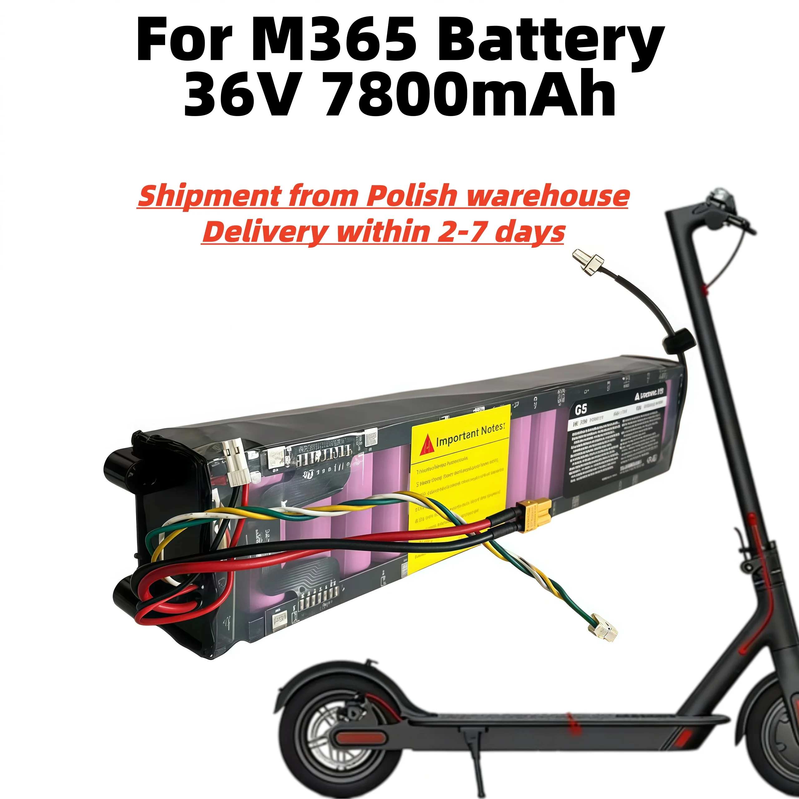 Neuer 36V 7800mAh Lithium-Ionen-Akku mit integriertem BMS, Ersatzakku kompatibel mit M365 Pro Elektroroller.