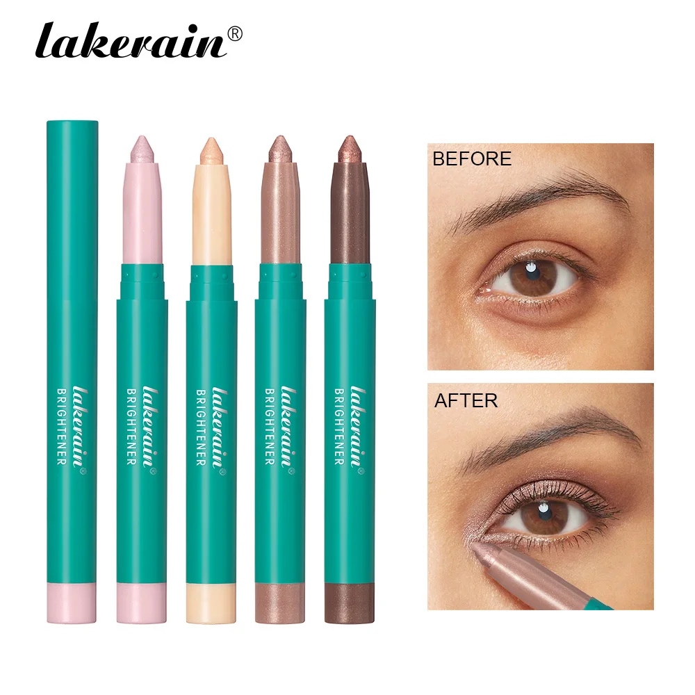 Lakerain-防水シルクワーム蛍光ペン、長持ちする真珠蛍光ペン、細かいフラッシュ、スリーパー、4色選択