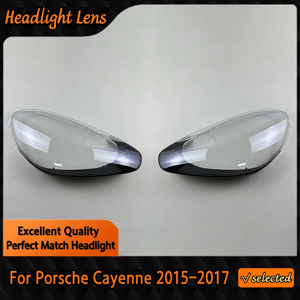 

For Porsche Cayenne 2015 2016 2017 Transparent Headlight Cover Headlamp Shell Clear Lens Plexiglass Replace Original Lampshade