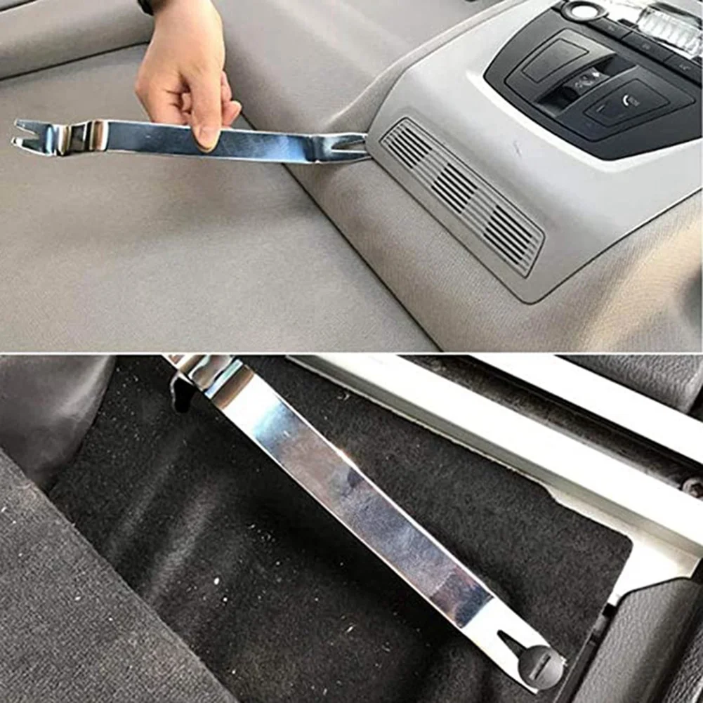 

12 Pcs Set Silver Stainless Steel Car Radio Removal Tool Car Door Clip Panel Audio Stereo Dismantle Pry Tool