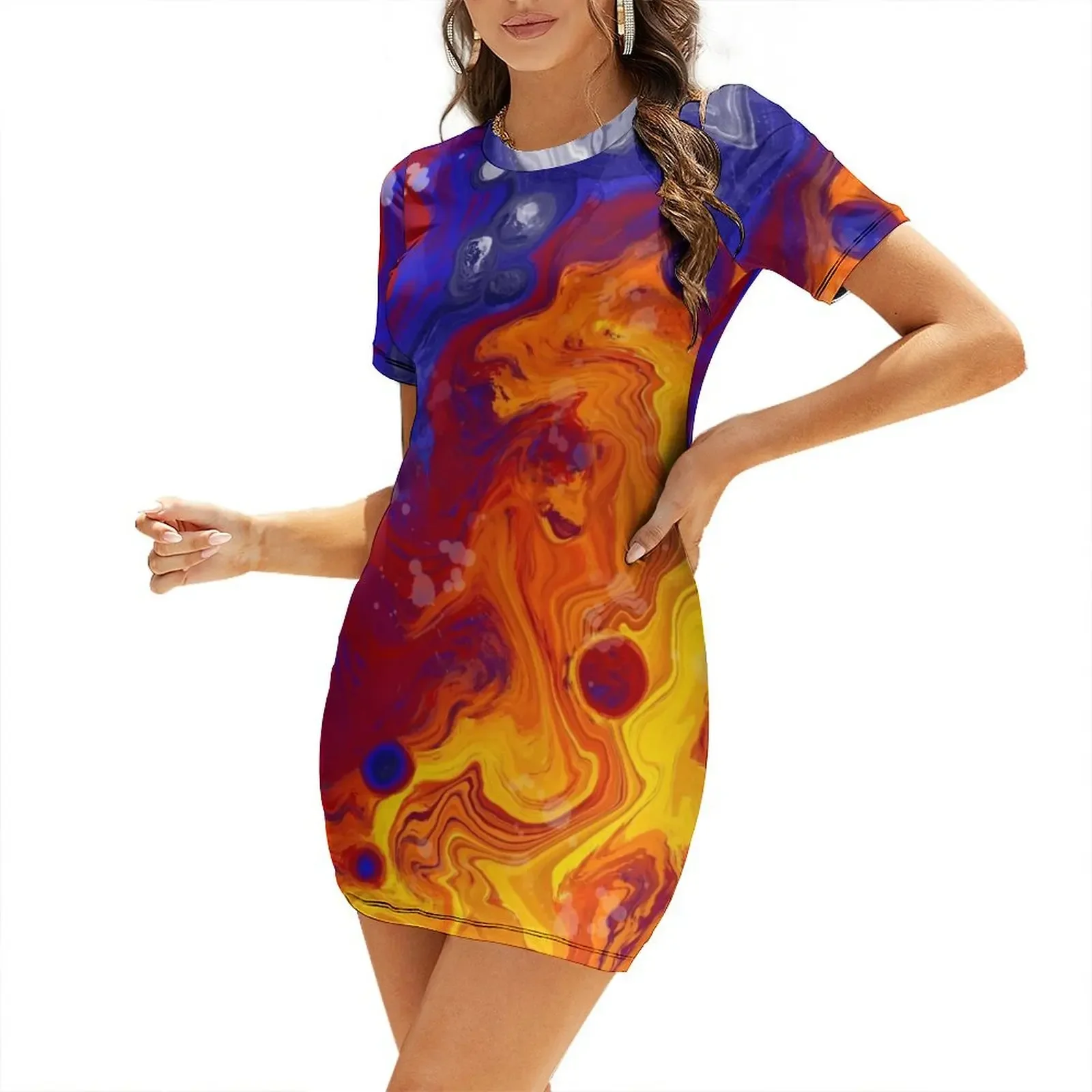 Phoenix Short-Sleeved Dress summer dresses womens 2026 wedding dresses for woman summer dresses women 2026 Dress