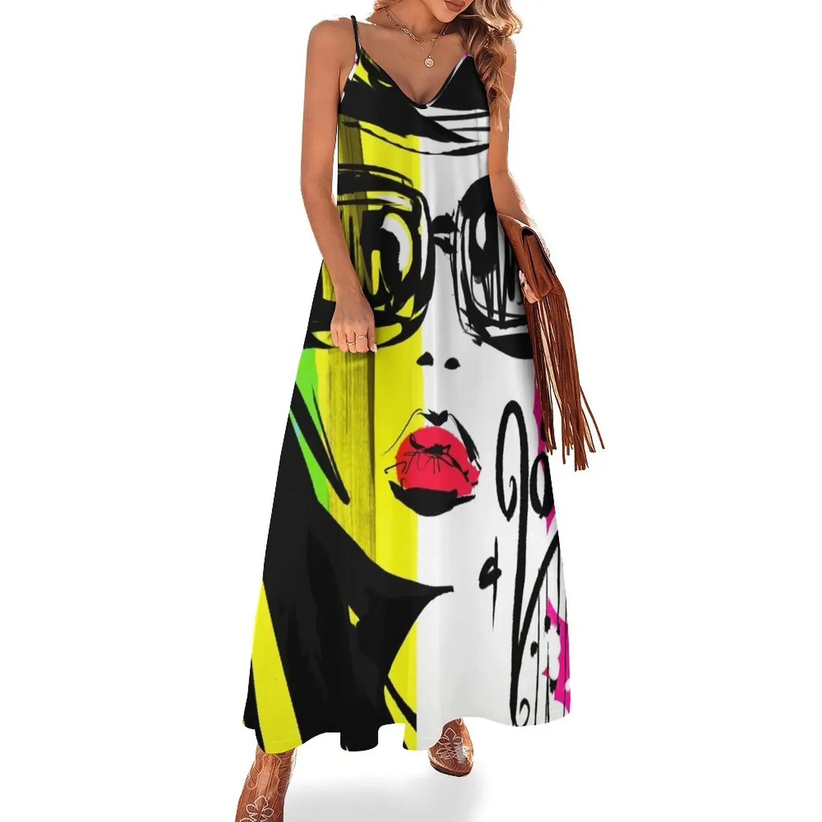 

Blessings Sleeveless Dress evening dress woman elegant chic women dresses promotion ladies dresses for special occasion Dress