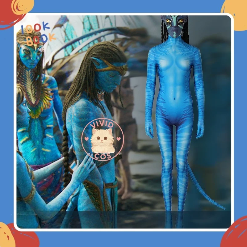 

Avatar: The Way of Water Neytiri Movie-inspired Comic Con Performance Cosplay Costume Complete Clothing Set Animation Blue Set