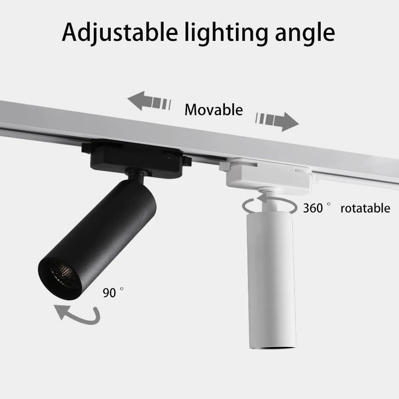 Oświetlenie szynowe Led 3-stopniowy światło punktowe szyny promiennej z regulowanym kątem reflektora antyodblaskowego w pomieszczeniu muzealnym