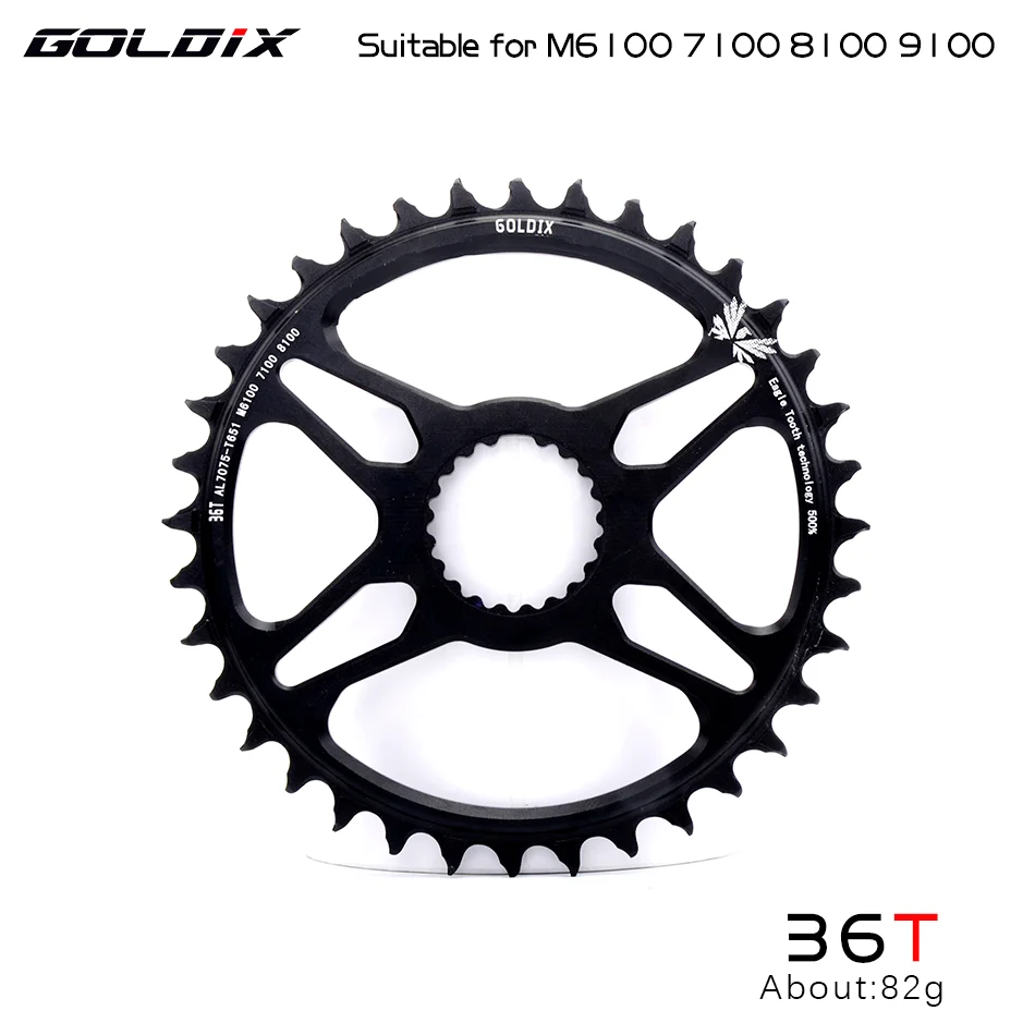 GOLDIX Bicycle Chainring for Shimano Deore XT M7100 M8100 M9100 12S Mountain Bike Crankset Wide Narrow Aluminum Alloy Sprocket