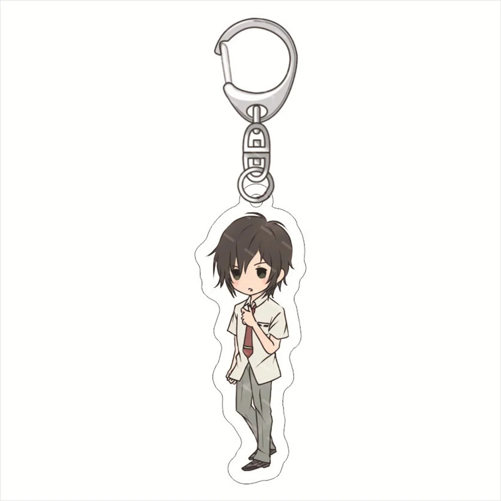 Cute Anime Ruler of Nabari Keychain Shimizu Laimei Yukimi Kazuhiko Kurookano Shijima Acrylic Figures Keyring Bag Pendant Trinket