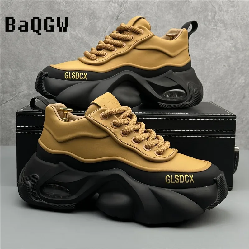 Designer Style Men Shoes Autumn Winter Comfortable Men\'s Thick Platform Sneakers Fashion Casual Shoes Sports Trainers Tenis