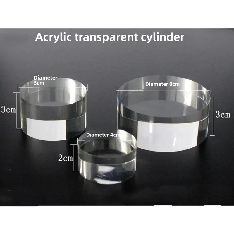Clear Transparent Acrylic Cylindrical Cosmetic Base Crystal Box Booth Floor To Ceiling Jewelry Display Stand Diameter 3/4/6mm
