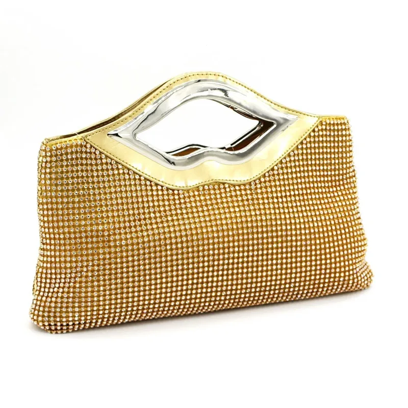 

Новая дизайнерская вечерняя сумка 2026 года с ручкой в форме губ, женская, с блестками и стразами, модная сумка-кроссбоди для вечеринок