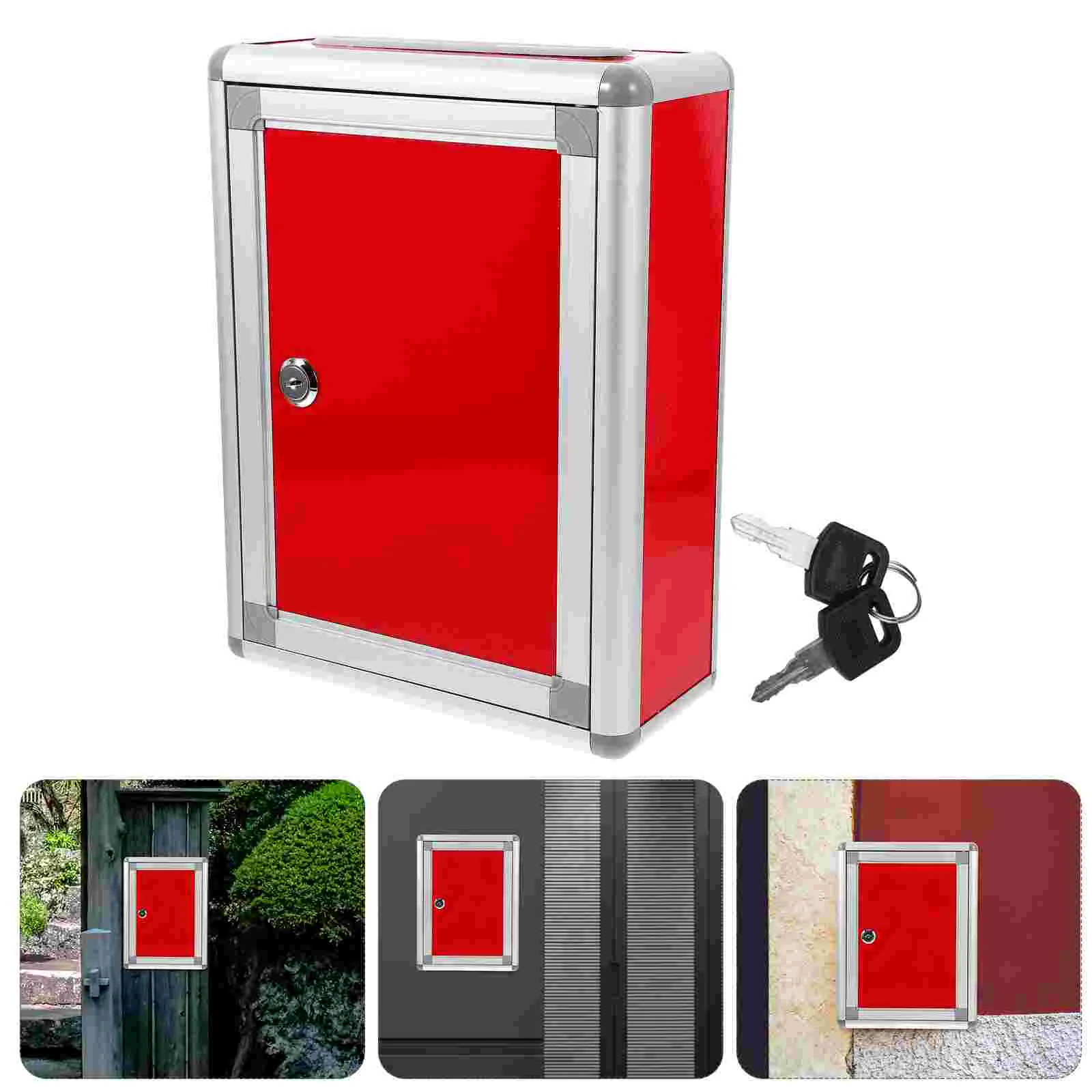 

Wall Mounted Locking Dropbox Small Mailboxes outside Money Alloy With Aluminium Aluminum