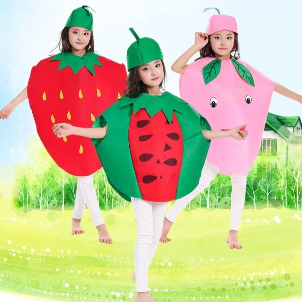 

Костюм для косплея с фруктами и овощами, портативный костюм для косплея, танцевальные костюмы для выступлений 90-140 см, одежда для выступлений