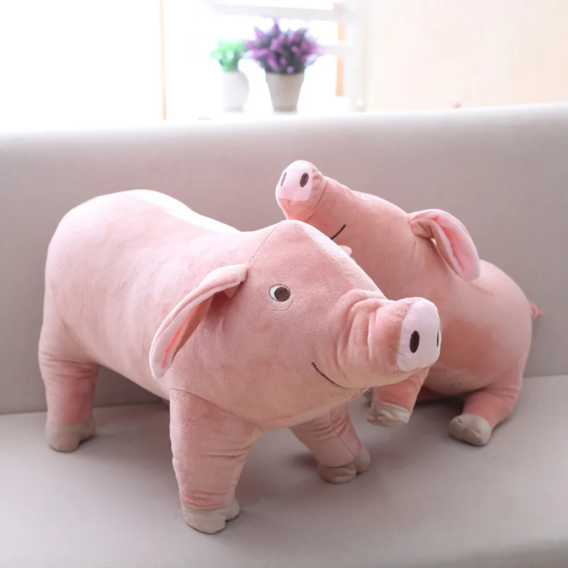 1szt 25cm Realistyczna Śliczna Kreskówka Świnia Pluszowa Zabawka Wypchana Miękka Lalka Świnia na Prezent Urodzinowy Zabawka Kawaii Prezent dla Dziewczynek