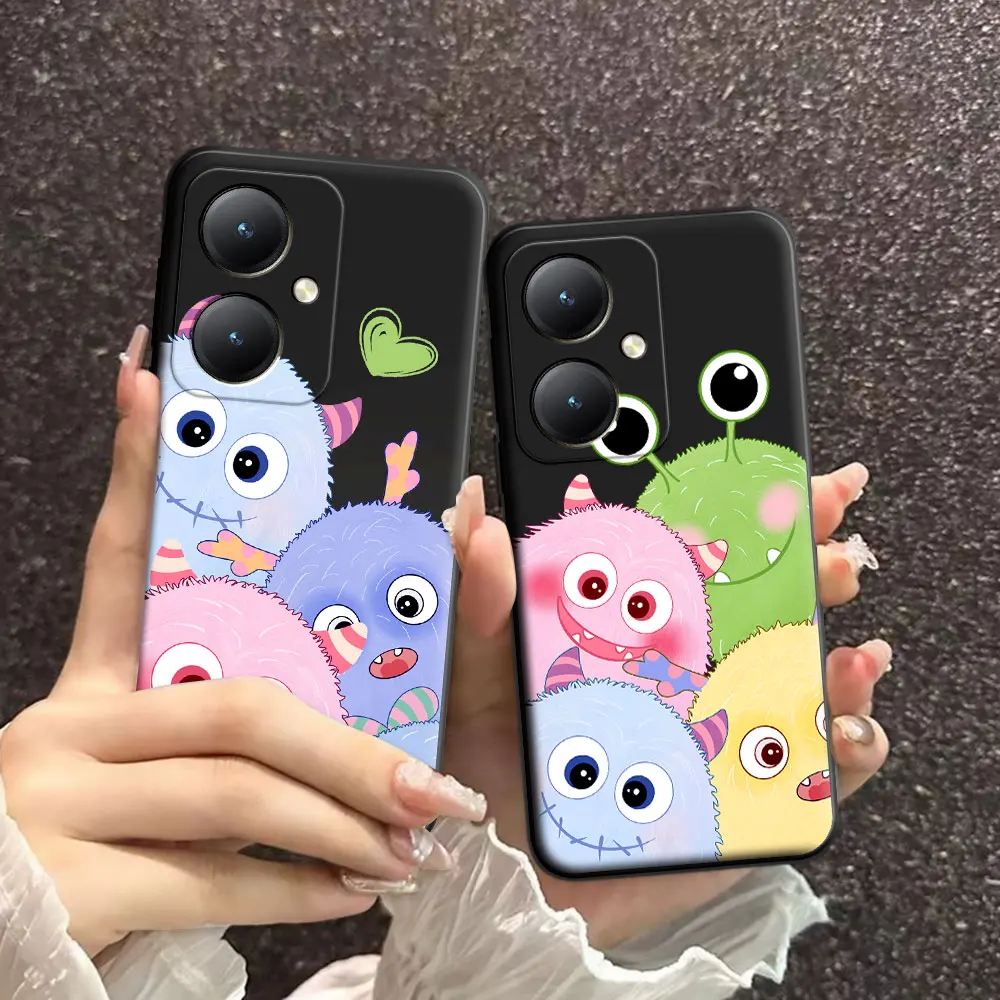 For Vivo Y35 Plus 5G / Y35M+ 5G /Y27 4G Case Cartoon Soft Silicone TPU Ice Cream Phone Case For Vivo Y55T 5G Back Cover Conque