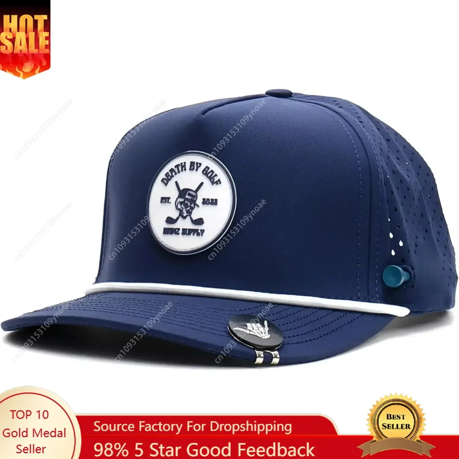 

Golf Snapback Hat Performance Hat Ball Marker Breathable Sweat Water Resistant Man Women Trucker Hats Outdoor Activies Dad Hats
