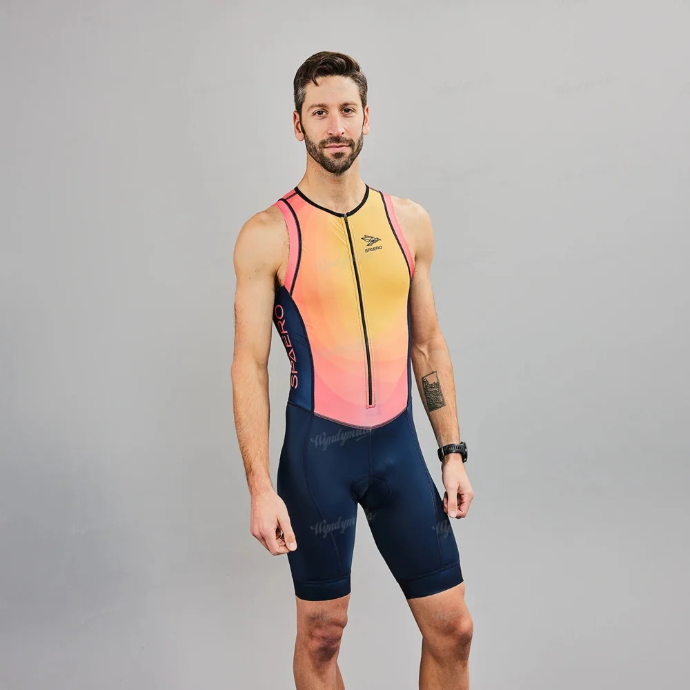 Spaero Men's Abyss SP3 Sleeveless Tri Suit Triathlon Outdoor Training And Competitions Swimming, Cycling Or Running Jumpsuit