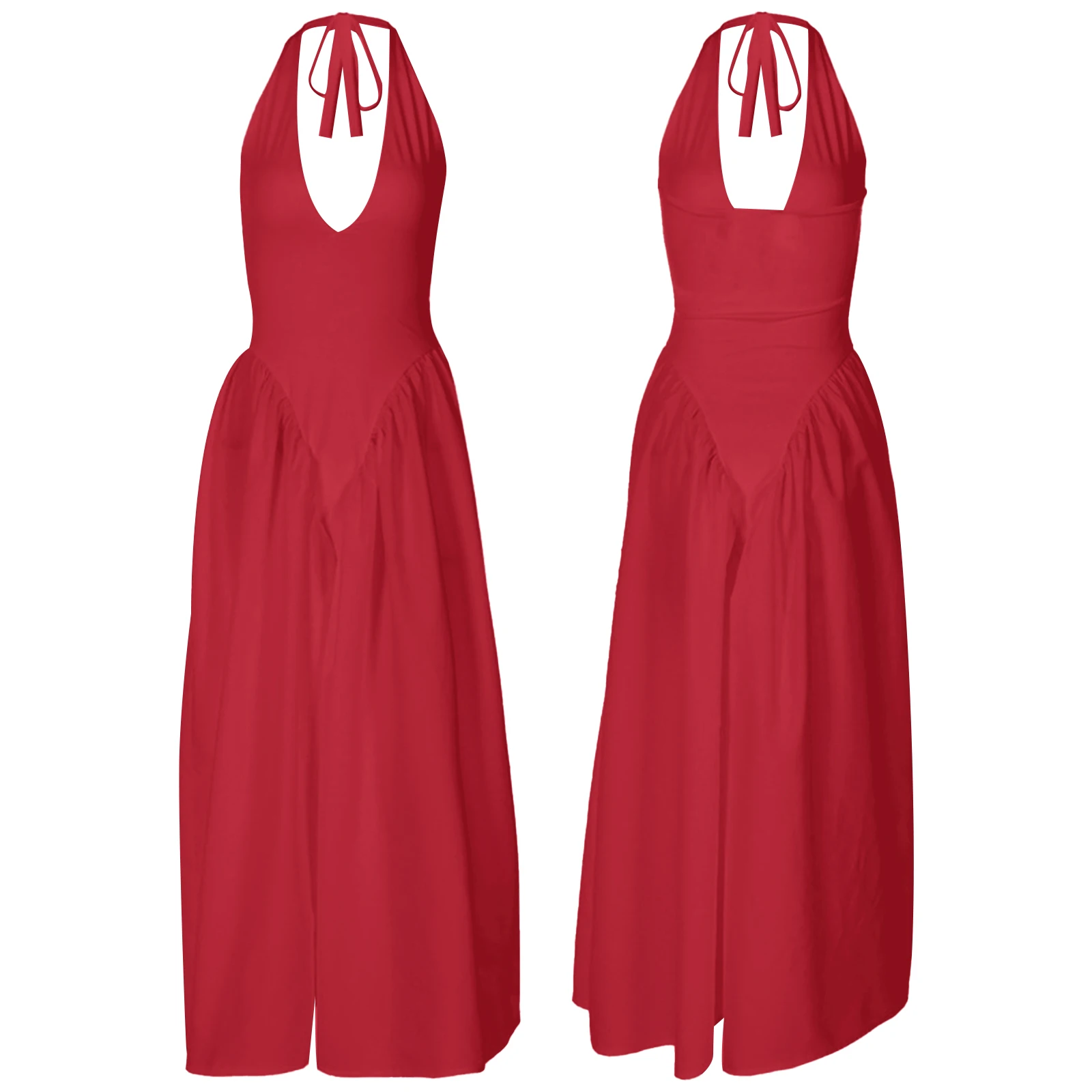 Women Sexy V-neck Evening Dress Elegant A Line Wedding Guest Dress Banquwt Sundress Evening Vestido Feminino Robe De Soiree