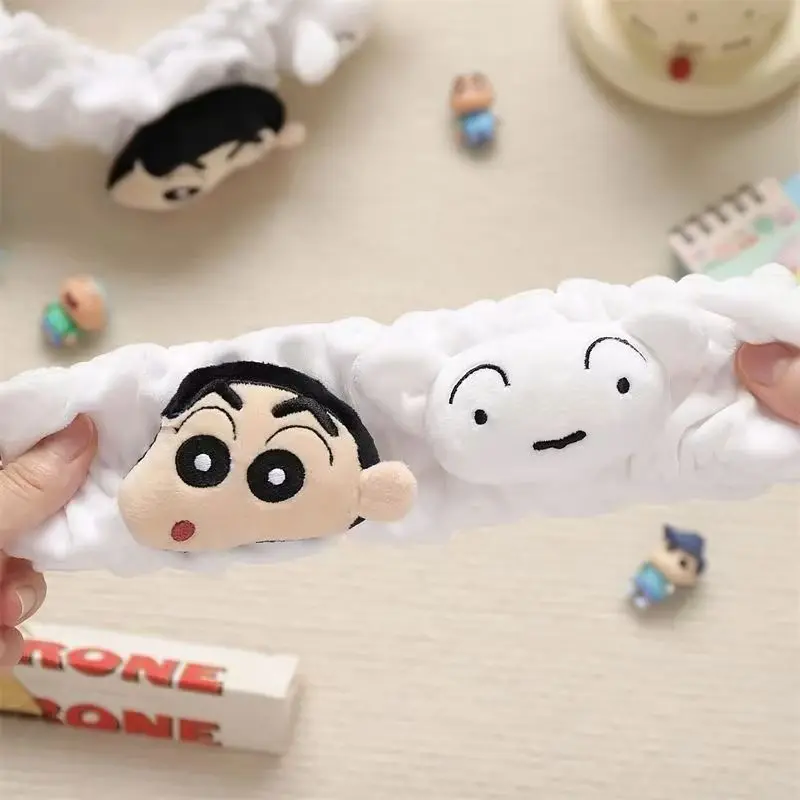 New Crayon Shin-chan Nohara Shiro Hair Band High Value Creative Cartoon Cute High Elastic Face Wash Makeup Apply Mask Headband view 5