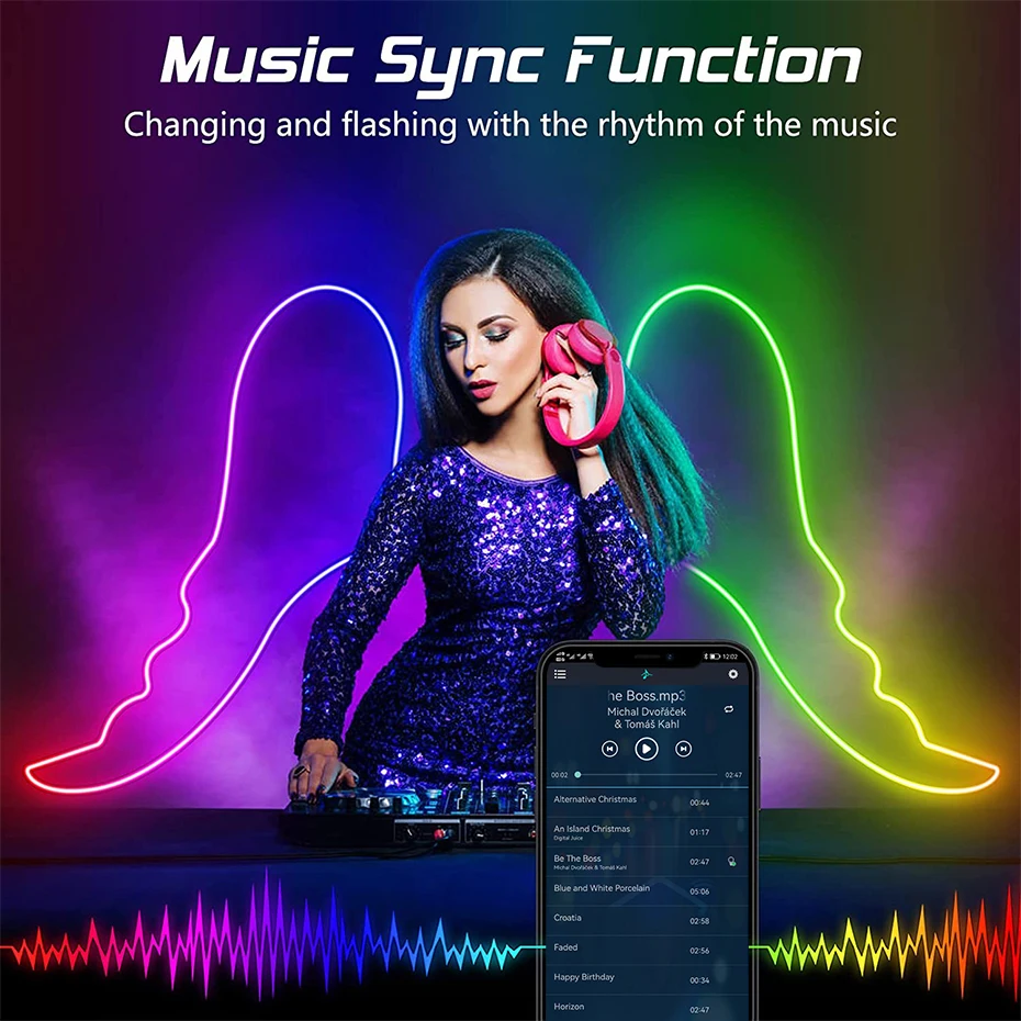 Tuya Wifi RGBIC LED Neon Strip Light DC12V Dreamcolor RGB Tape Remote Control Dimmable Led Ribbon For Home Lighting Decoration