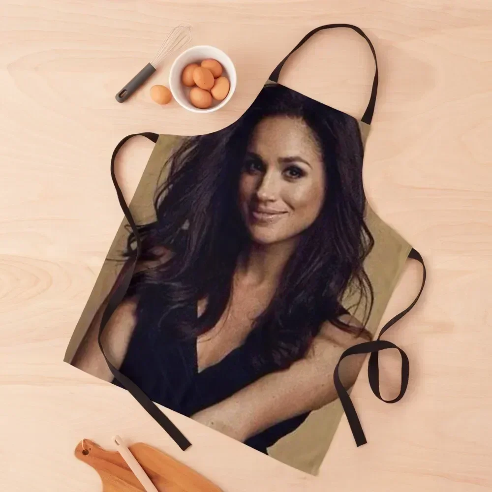

Meghan Markle - Poster Apron women's work christmas kitchen cloths Home Utensils restaurant accessories Apron