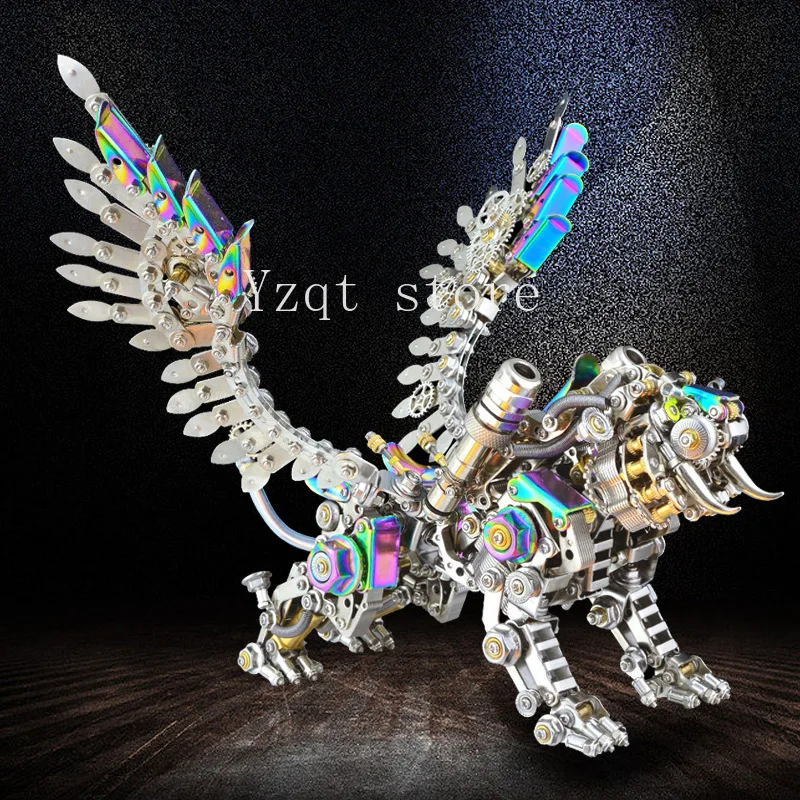 

Intelligent mechanical tiger ape owl dragon claw lamp metal mechanical assembly model 3D three-dimensional creative gift cross