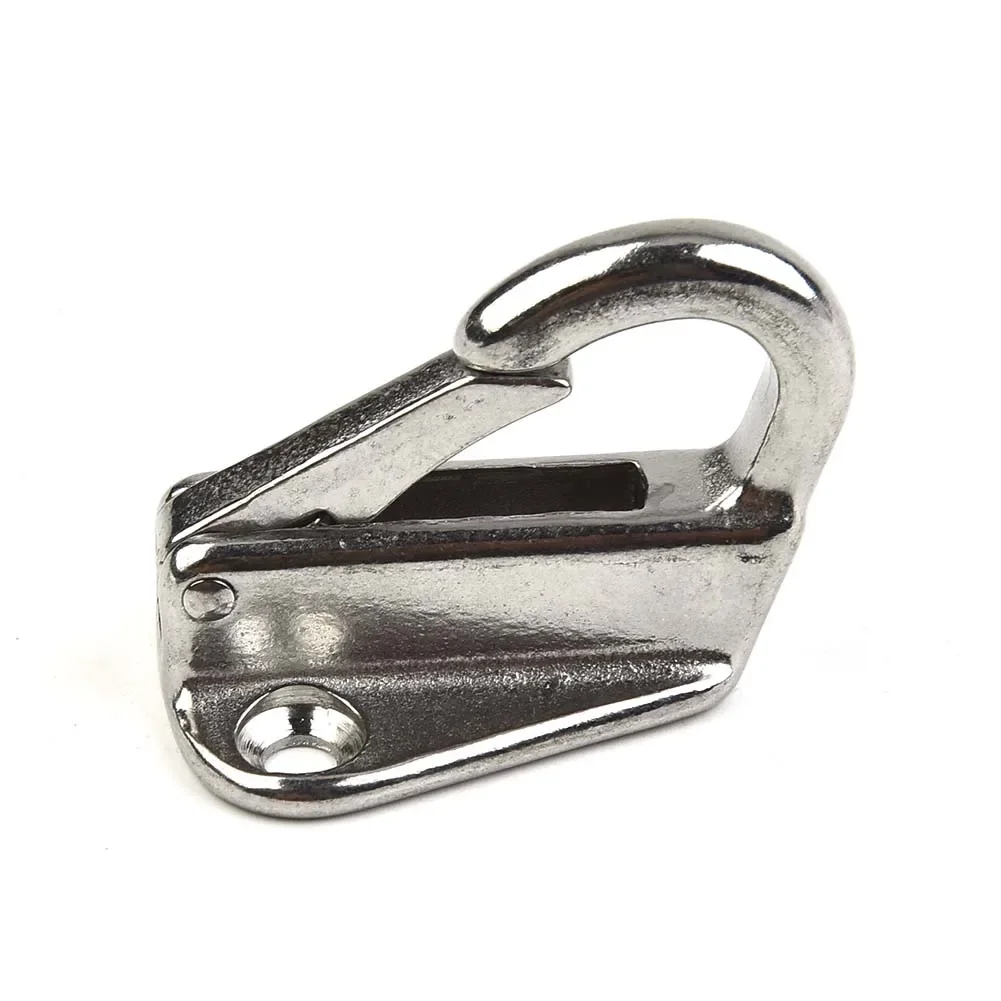 2PCS 316 Stainless Steel Fending Hook Spring Clip Fender Eye Hooks Marine Boat Hardware Accessories Sail Tug Fender Hook