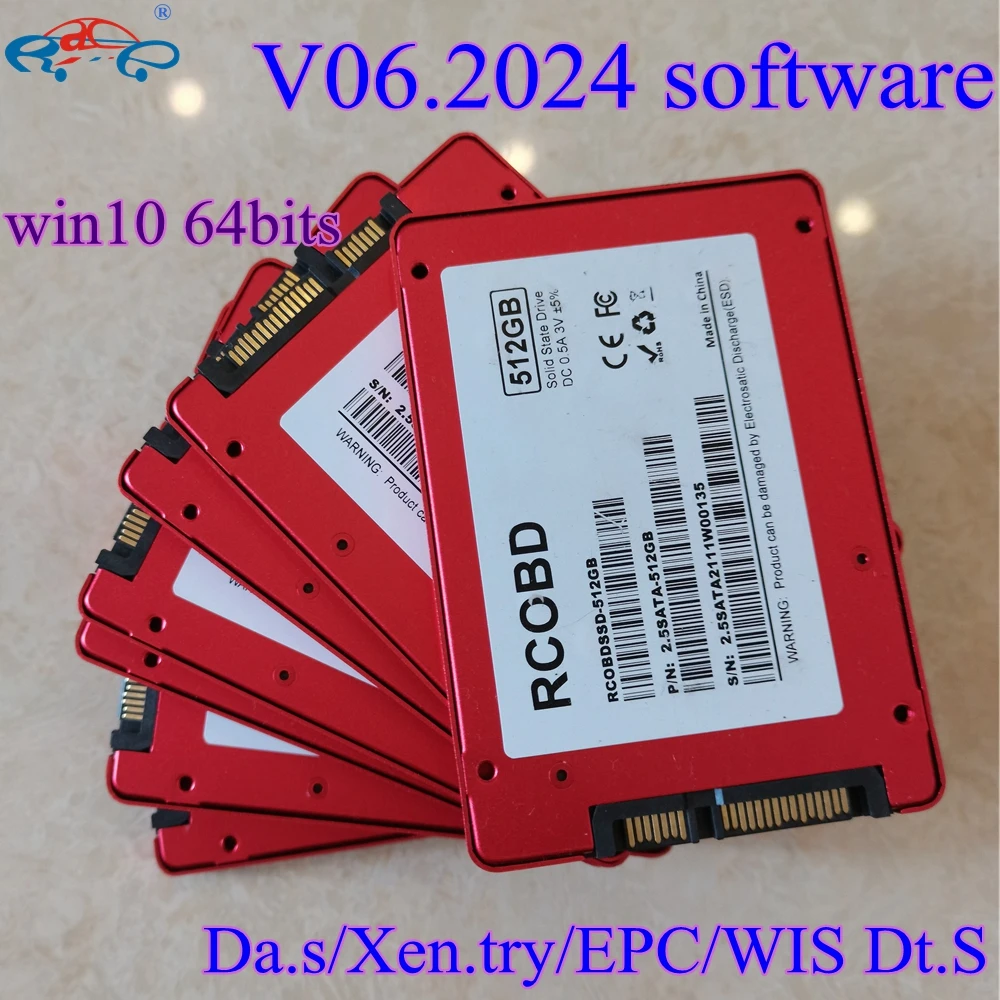 

V06.2024 Latest Software in 512GB SSD Internal Disk for Mercedes MB Star C4 SD C5 compatible for 95% laptops CF19 CF31 D630 Cf52