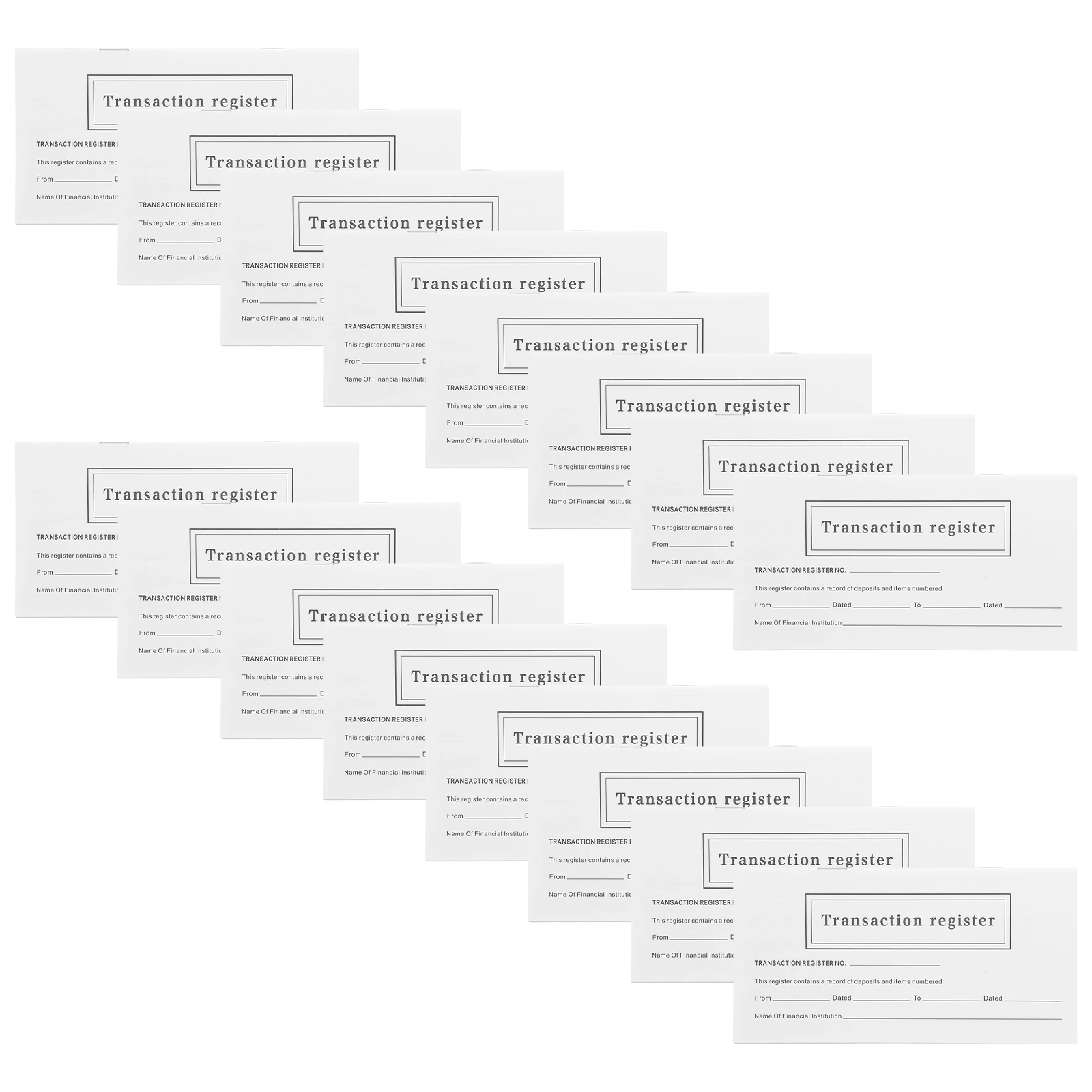 20 عبوة من سجلات الفحص لكتاب الشيكات الشخصية وكتب المعاملات الفارغة والإدارة المالية ودائع الكتابة السلسة