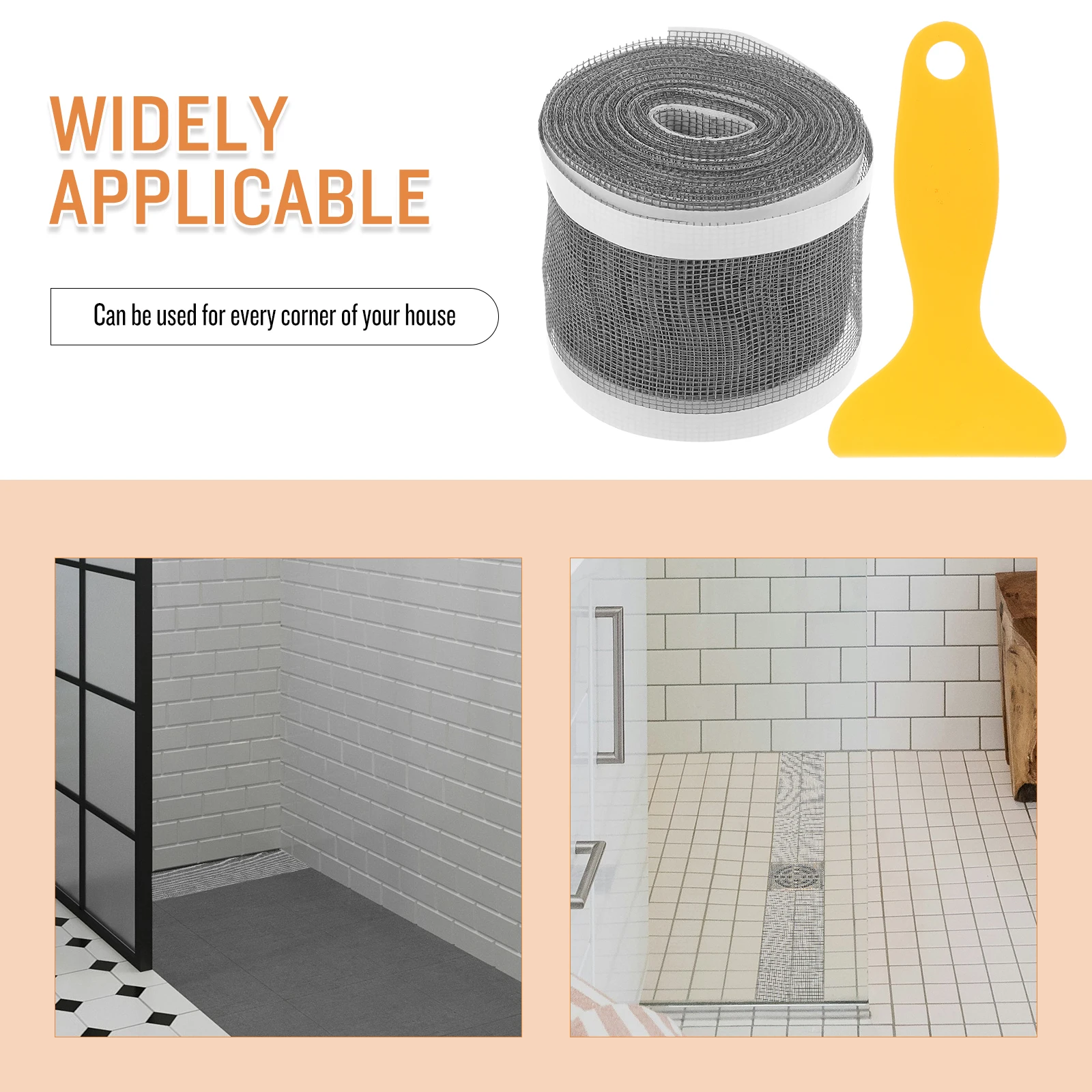 

70mm 5m Anti Clog Drain Filter Sticker Waterproof Hair Catching Adhesive Odor Proof Floor Drain Protector for Bathroom Shower