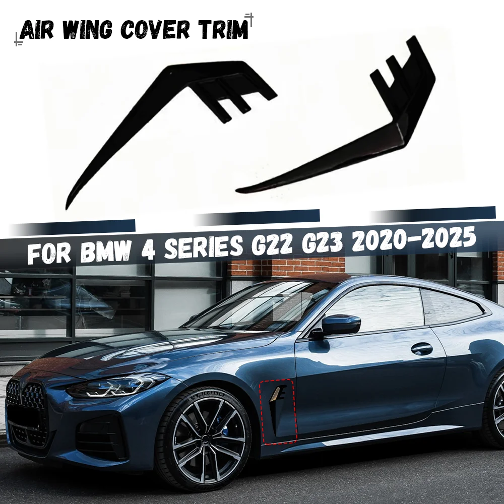 

Car Fender Side Air Vent Cover Trim For BMW 4 Series G22 G23 2020 2021 2022 2023 2024 2025 Air Vent Decorative Stickers