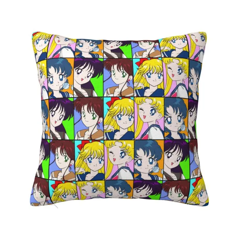 Japanese Anime Sailors Moon Throw Pillow for Sofa Luxury Cushion Cover Car Pillowcase