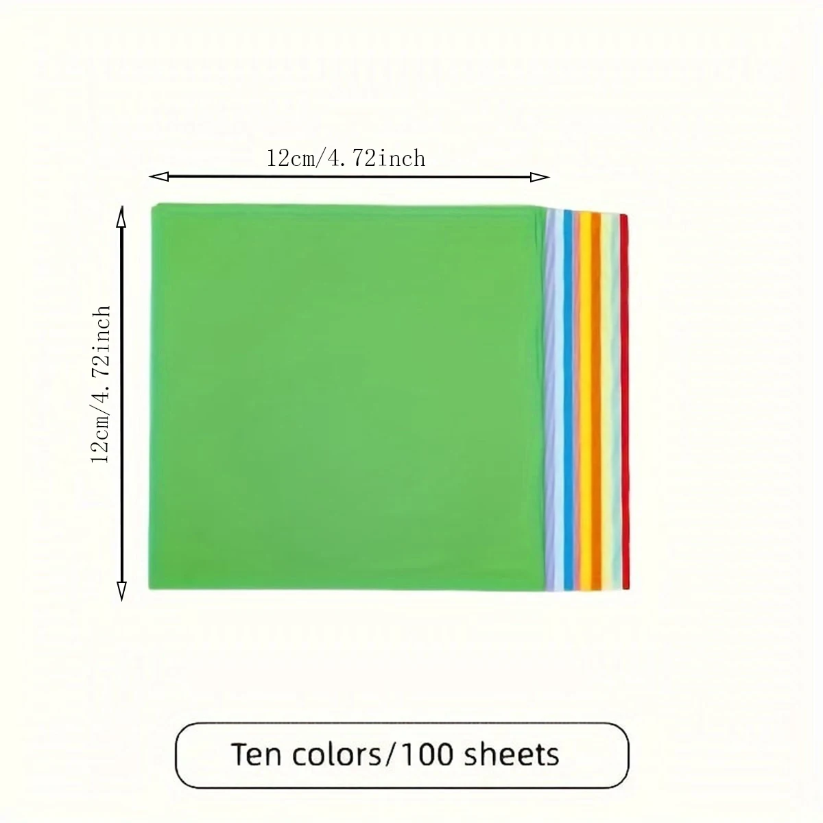 100 Stück quadratisches Origami-Papier, doppelseitig, einfarbig, Faltpapier, mehrfarbig, für Kinder, handgefertigt, DIY, Scrapbooking, Basteln, Dekor – Detail 8