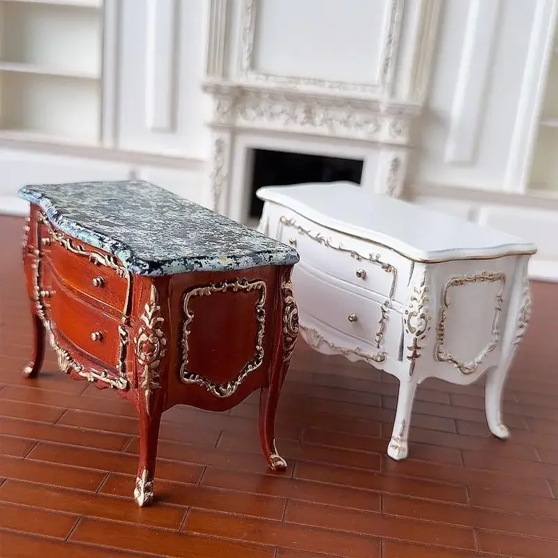 

DIY 1:12 кукольный домик, миниатюрная модель, сцена, европейский позолоченный шкаф, ящик, сундук, можно открыть, имитация мебели, ролевая игрушка