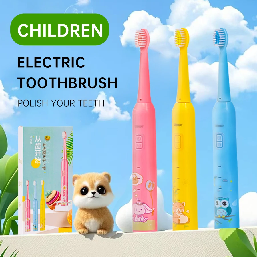 

Детская электрическая зубная щетка DuPont soft hair IPX7 водонепроницаемая перезаряжаемая