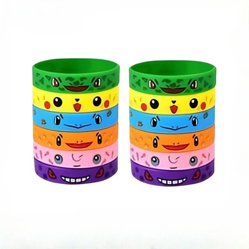 

Pok É Mon Pikachu Bracelet Silicone Sport Bracelet Anime Cartoon Action Character Decoration Personalized Children Birthday Gift