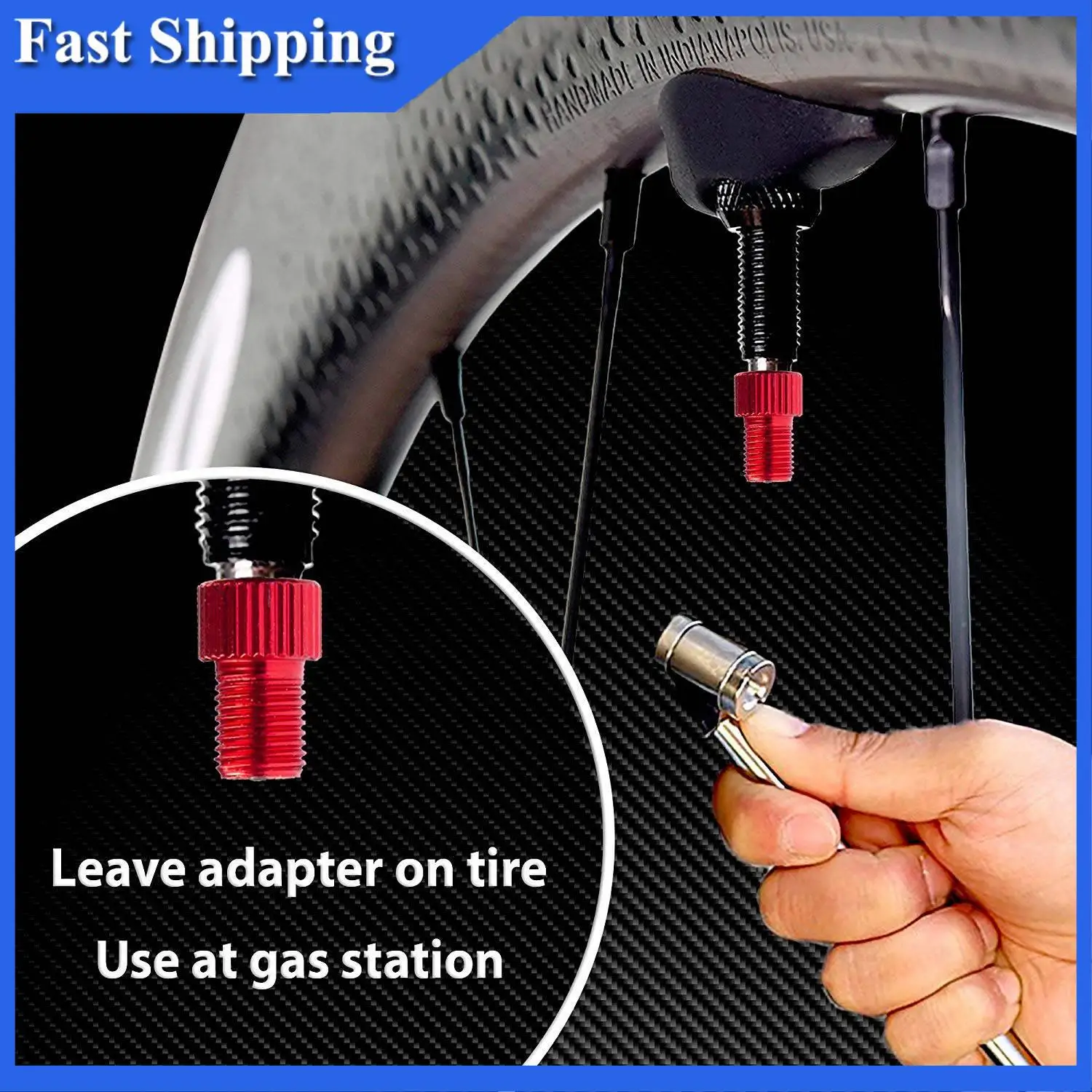 

Precise 5Pc Aluminum Alloy Bike Valve Adapter Bike Inner Tube Caps Cover Adapter Racing Bicycle Inflate Tire Part